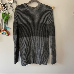 H&M Long Sleeve Knit Striped Crewneck Sweater